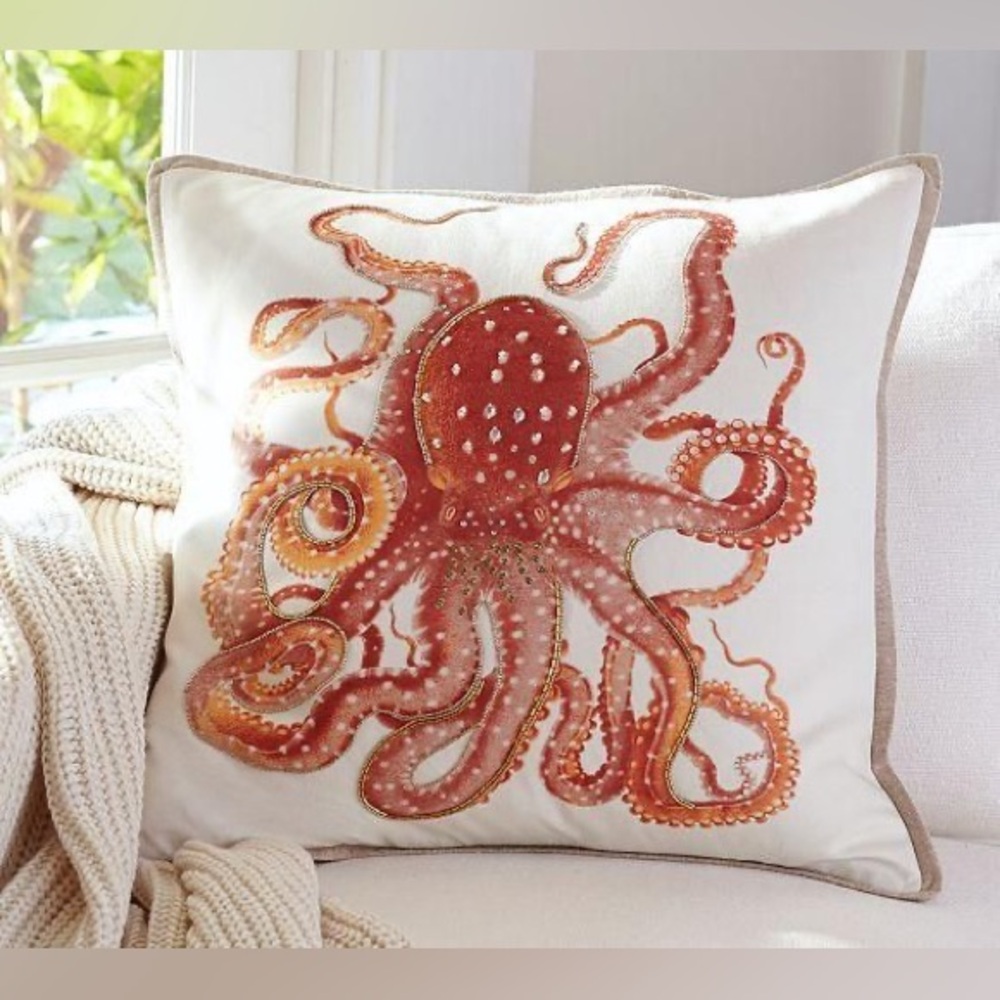 Pottery Barn La Paz jewelled Octopus pillow cover
